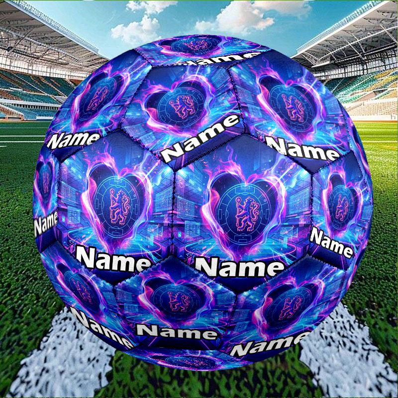 Custom Name Personalized Chelsea Football Club Print Size 5 Soccer Ball Training & Match Football, for Team, Kicking, Gift for Football Enthusiasts