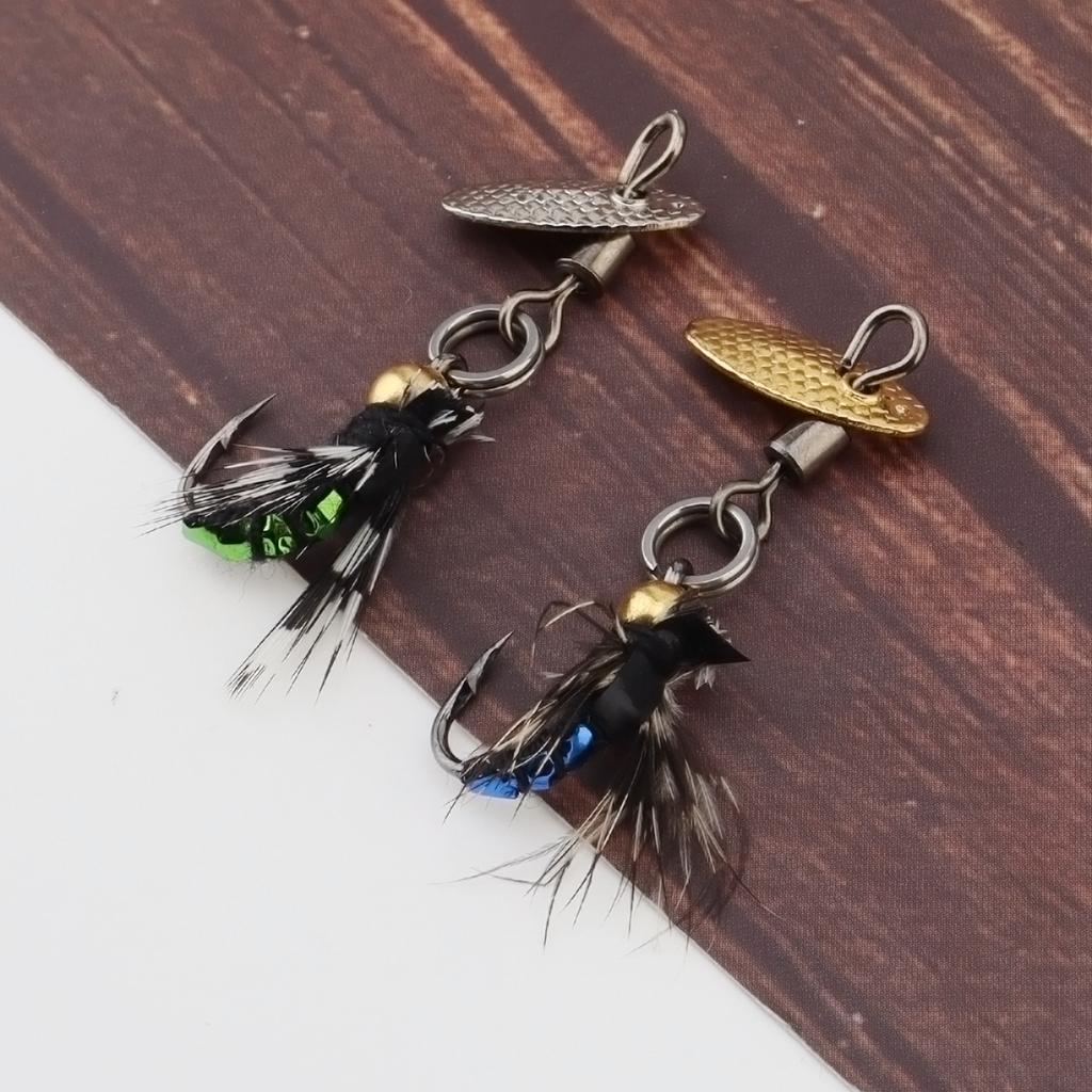 20 Stück Bunte Bionische Trocken-Nassfliegen Realistische Muster Langlebige Haken Mehrarten für Forelle Lachs Sonnenbarsch mit Aufbewahrungsbox