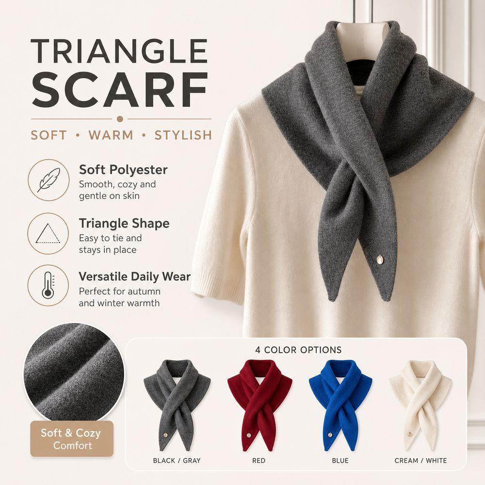 Soft Triangle Scarf Versatile Neck Kerchief New Wrap Shawl Autumn Winter