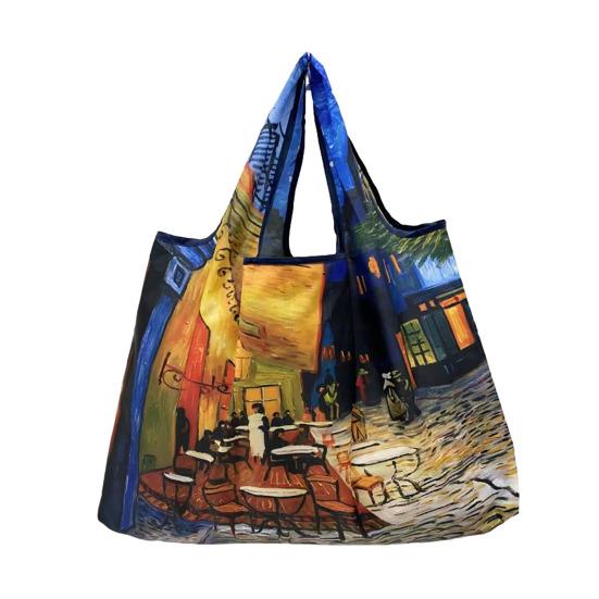 

Shopping Bag Foldable Large Capacity Tote Durable Oxford Reusable Grocery Bag Strong Load-Bearing Shoulder Storage Bag L