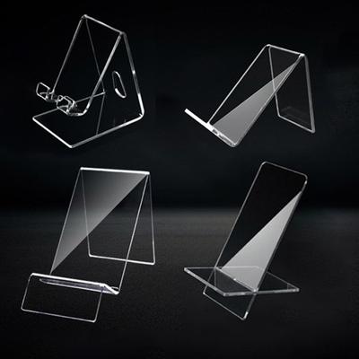 Support de téléphone portable en acrylique transparent, support de bureau universel pour smartphone