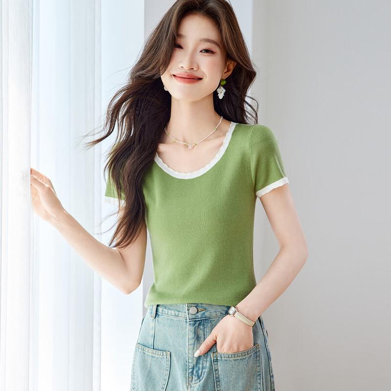 Srcr Women s Mulberry Silk Blend Knit T-Shirt XL