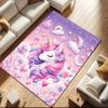 1pc Unicorn On the Clouds Carpet Rug for Living Room Bedroom Home Sofa Decoration,Kids Play Non-slip Floor Mat