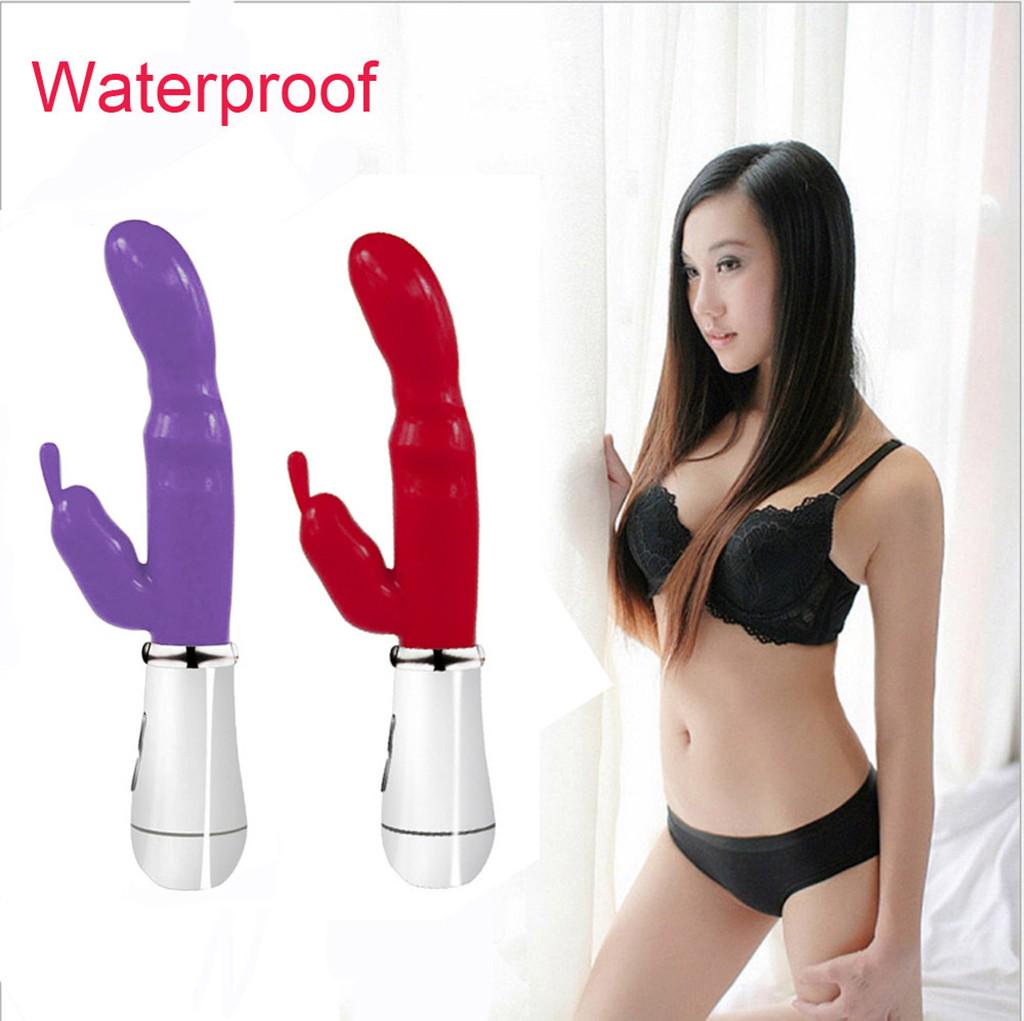 Vodotěsný vícerychlostní dildo vibrátor s dvojitým G-bodem masážní hračka pro dospělé