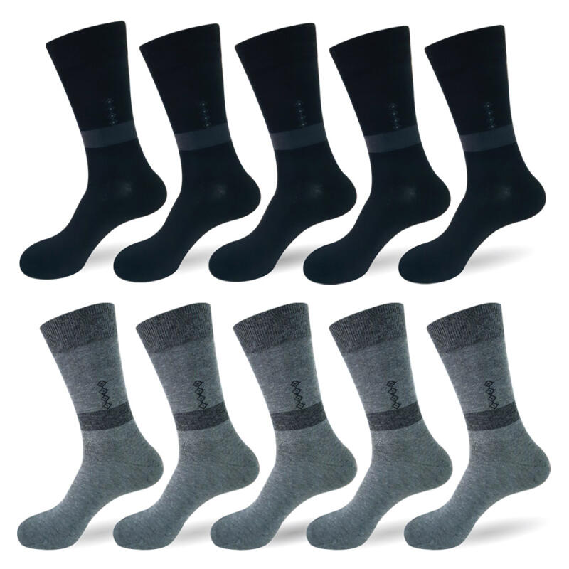 Sodilight Daily Men s Long Socks, 10 Pairs gray