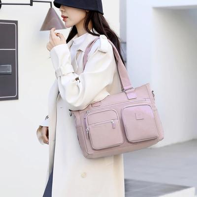 Nylon Fabric Women's Bag Large Capacity Shoulder Bag Multiple Pockets Casual Women's Bag