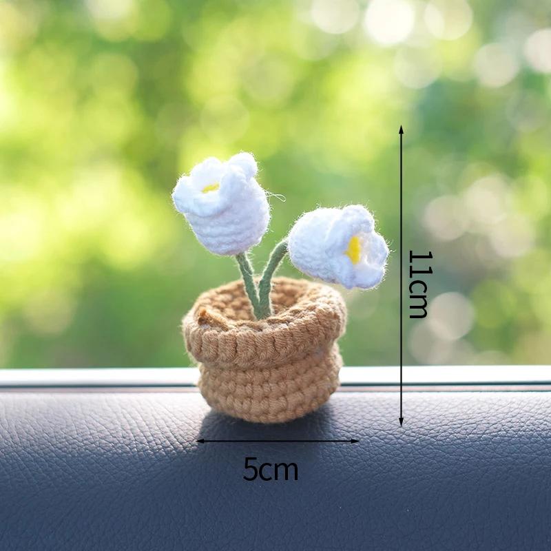 Pig Crochet Flower Decorative Flower Potted Kawaii Knitted Pot Flower Wedding Party Room Decor Potted Kawaii Knitted Pot Pig