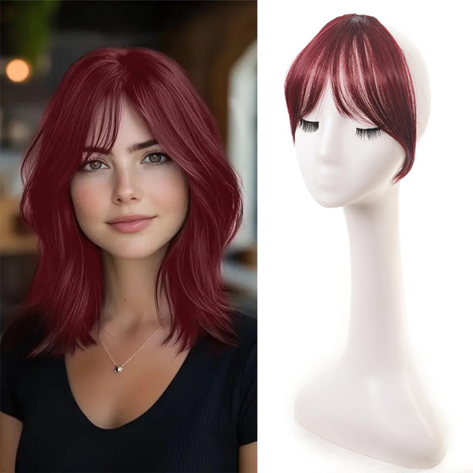 

1 шт. женских натуральных накладных прядей на заколках длиной 8 дюймов из высокотемпературного волокна, пушистых для повседневной носки 20CM