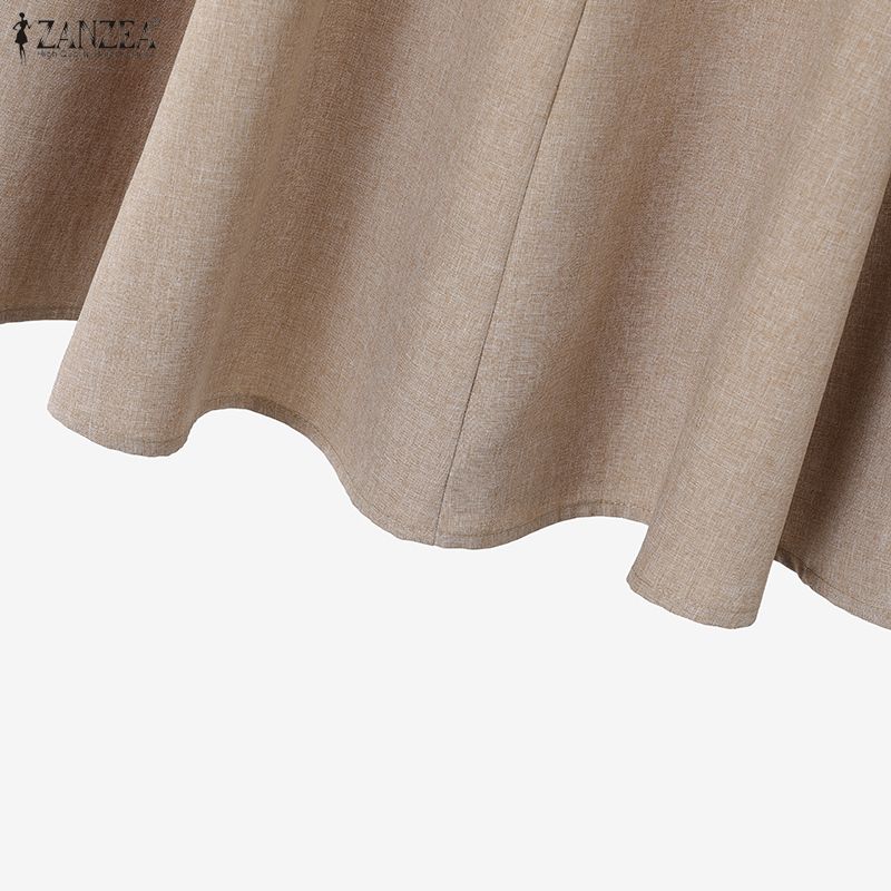 ZANZEA Women Short Sleeve Blouse and Long Skirts Casual Two Piece Suit Sets