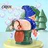 Santa Farting Bubble Maker Christmas Automatic Blower, Musical Machine with Flashing Lights, Gnome Battery Operated for Kids Snowman Funny Sound Party