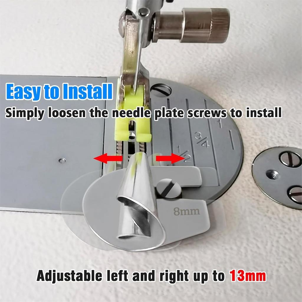 Universal Sewing Rolled Hemmer Foot 4PCS Rolled Hem Presser Foot 7/8/9/10mm Wide Rolling Hem Foot Sewing Machine Presser Feet Hemmer Home Industrial