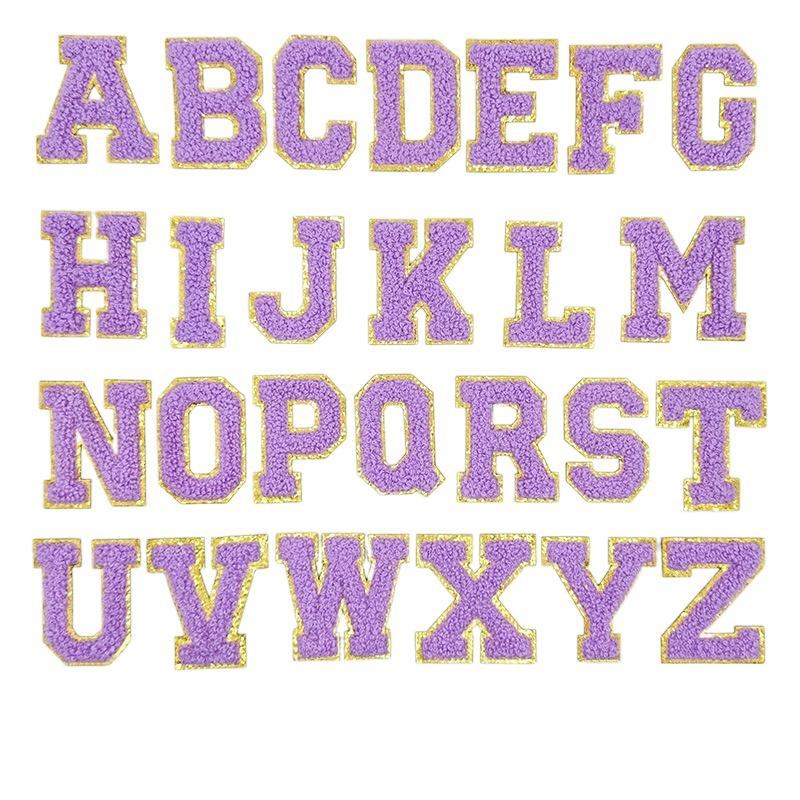 26pcs A~Z English Letter Clothes Stickers Patch Stickers Towel Embroidered Fabric Applique Alphabet DIY Clothes Tape on Clothes