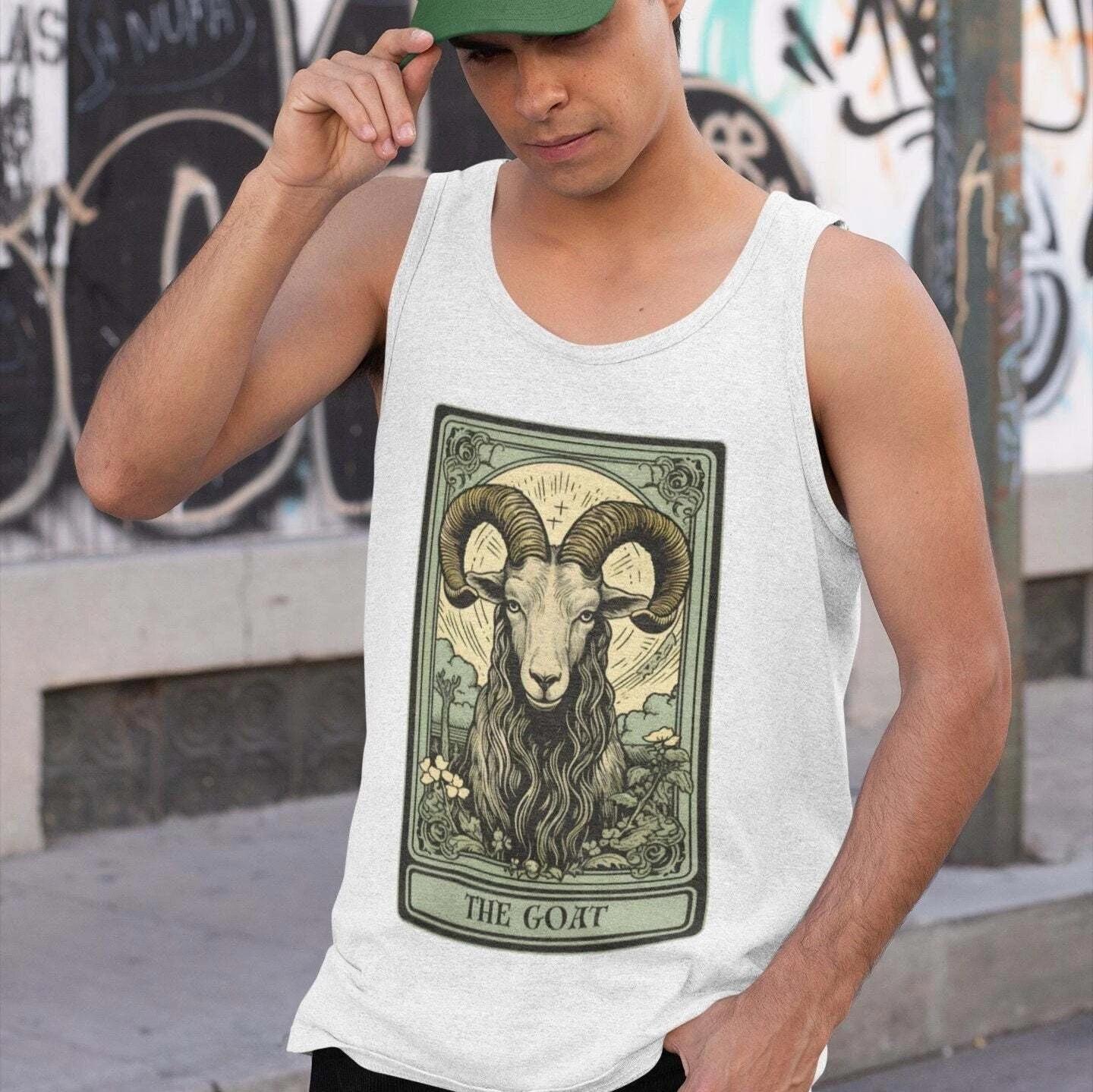 The Goat Tarot Card Tank Top, Animal 3XL