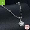 Shining Star Light 50 Points Moissanite Necklace, Simple Shining Star S925 Sterling Silver Collarbone Chain
