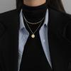 Multi Layer Choker Necklace Collar Statement Coin Pendant Necklace Women Jewelry