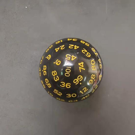Number Dice Multi-sided Engraved Number Bright Color Easy To Read Acrylic 100 Sided Polyhedral Dice Table Games Board Game Props