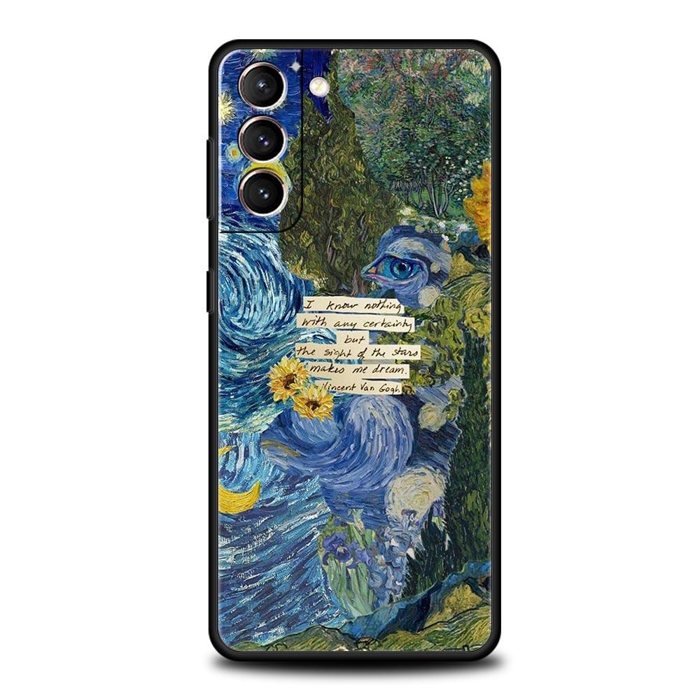 

Чехол для телефона Samsung Galaxy S24 S23 S22 Ultra S20 S21 FE 5G S10 S9 Plus S10E S8 S7 Edge Мягкий чехол Звездное небо искусство Ван Гога Samsung S7
