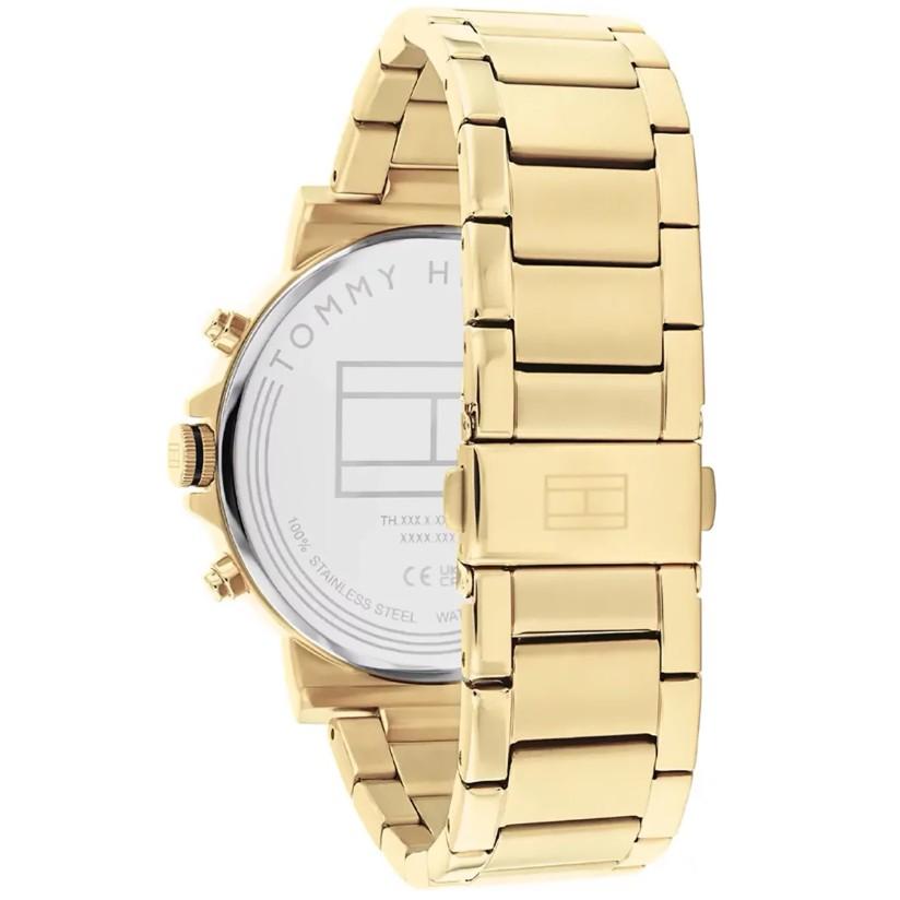 Tommy Hilfiger 1710589 Herrenuhr Goldenes Armband Schwarzes Zifferblatt 43mm + Box