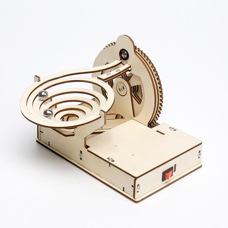 Kids DIY Physics Science Experiment Kit: Electric Rotating Marble Track - STEAM Education