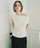 Nigaennikol Draped Shirring Sleeveless Top_Cream