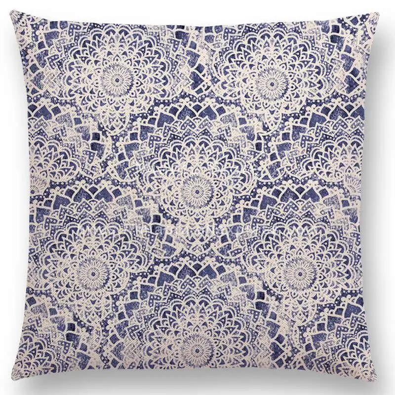 New Dreamy Rainbow Boho Beautiful Flower Gorgeous Floral Mandalas Fantasy Moon Stars Prints Cushion Cover Throw Pillow Case