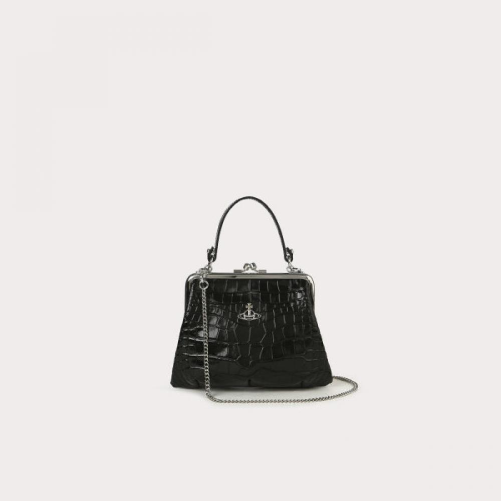 

Crocodile Detail Bokjorie Chain Bag Imported Directly From Vivienne Westwood blacks