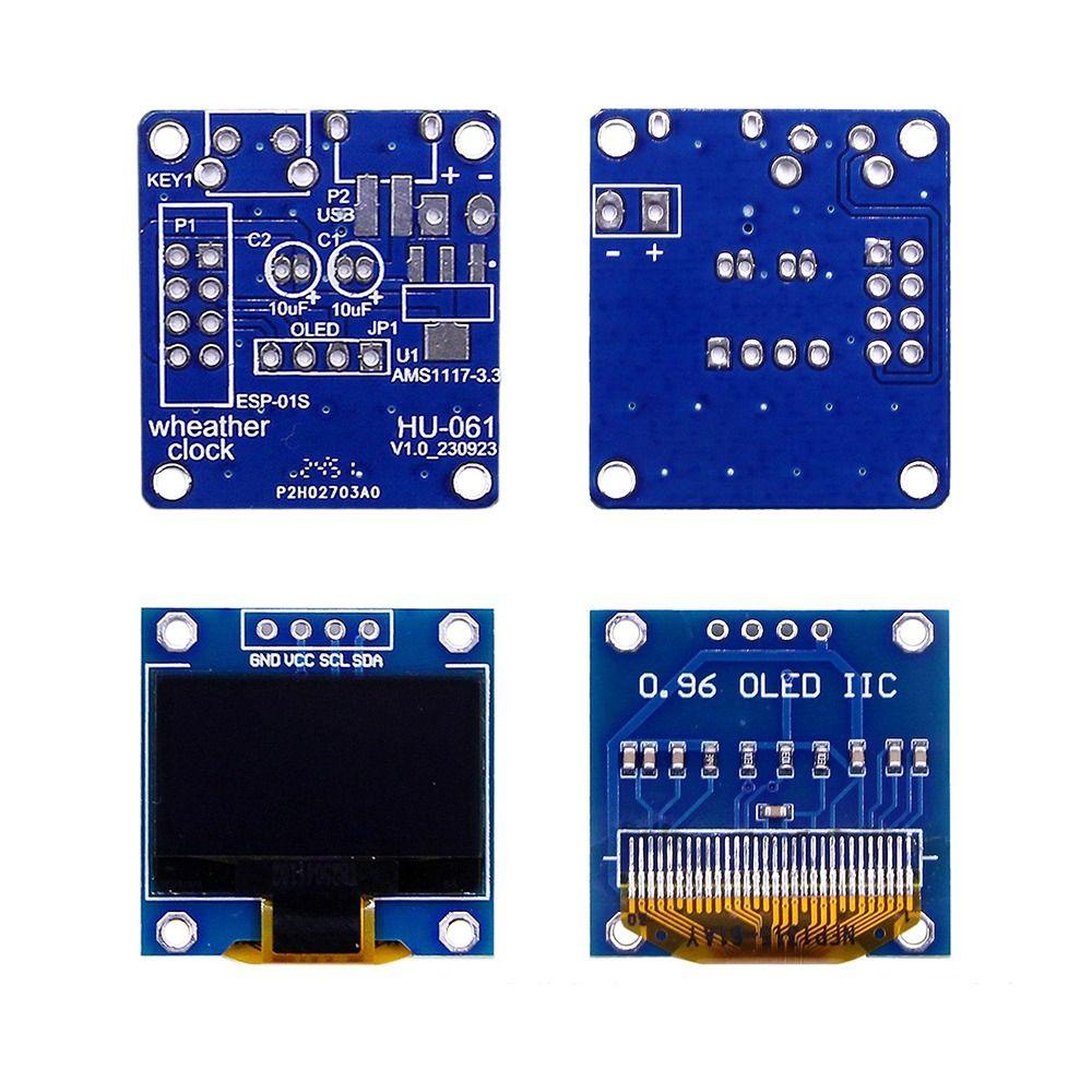 0.96 Inch OLED Display Digital Clock Kit Multifunctional Weather Clock  Fun DIY Project