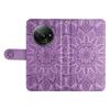 For Xiaomi Redmi A3/Poco C61 4G Cell Phone Case Imprinted Flower Stand Cover with Handy Strap