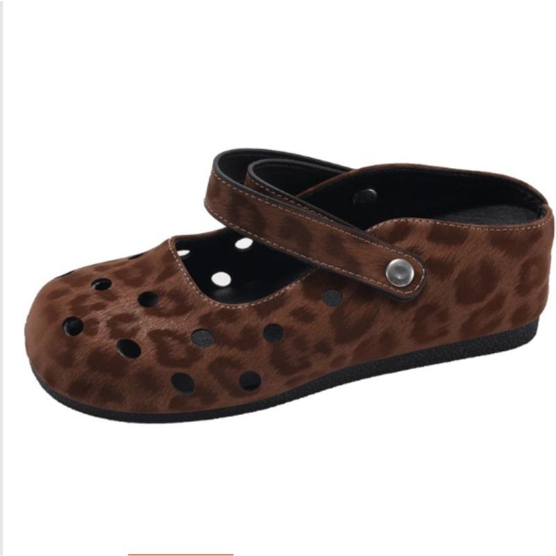 Fashion 2025New Summer Baotou Semi-drag Jane Women Wear Round-toe Non-slip Wear-resistant and Odor-resistant Slippers