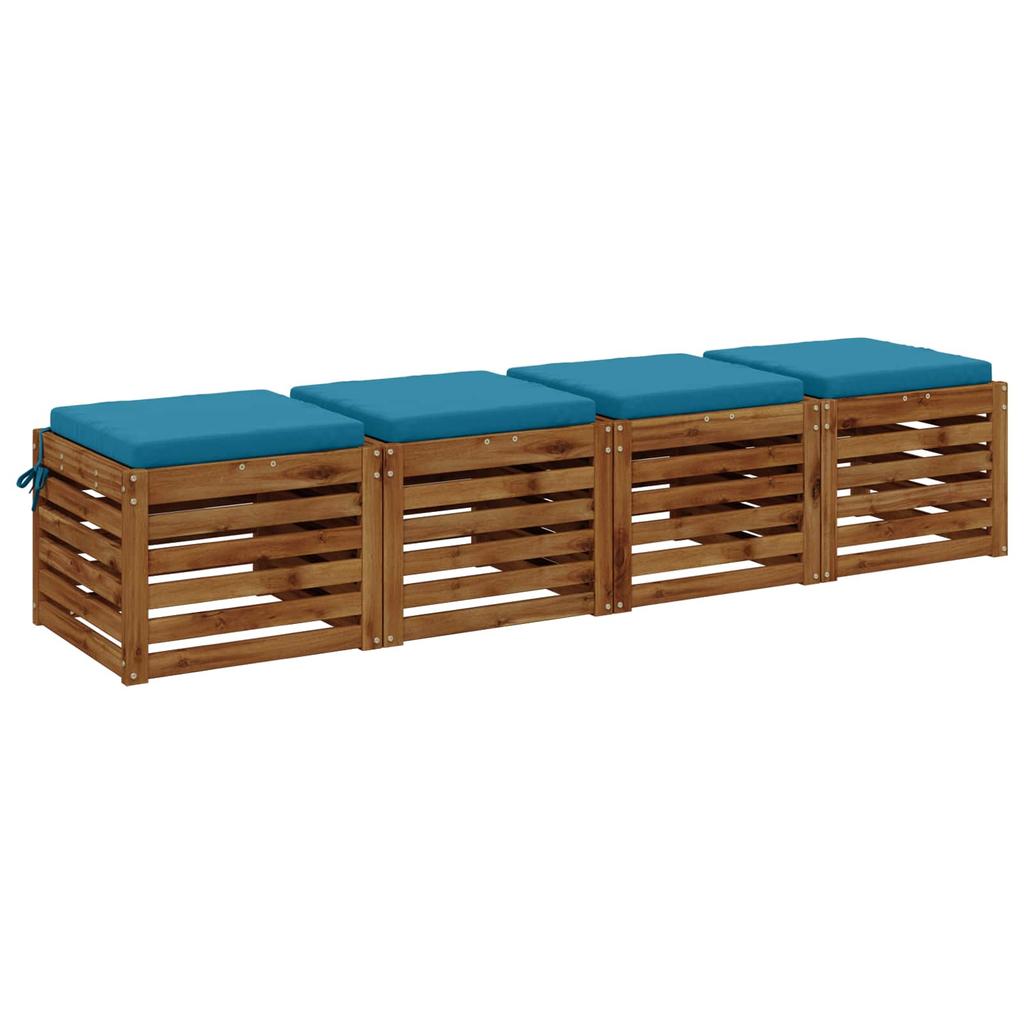 4 piece seat cushions SOEST 4 pcs. 100percent Polyester Sky Blue