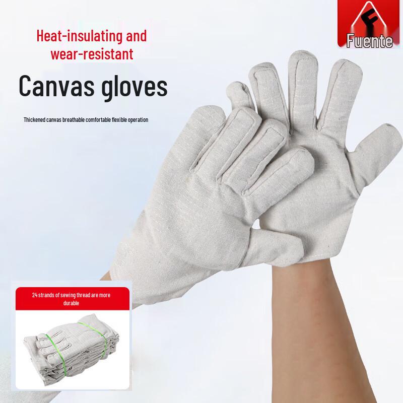 Fuante Double-Layer Canvas Work Gloves