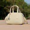 First Layer Cowhide Small Bowling Bag Hobo Bag Fashion Trend Handbag Leather Messenger Shoulder Bag