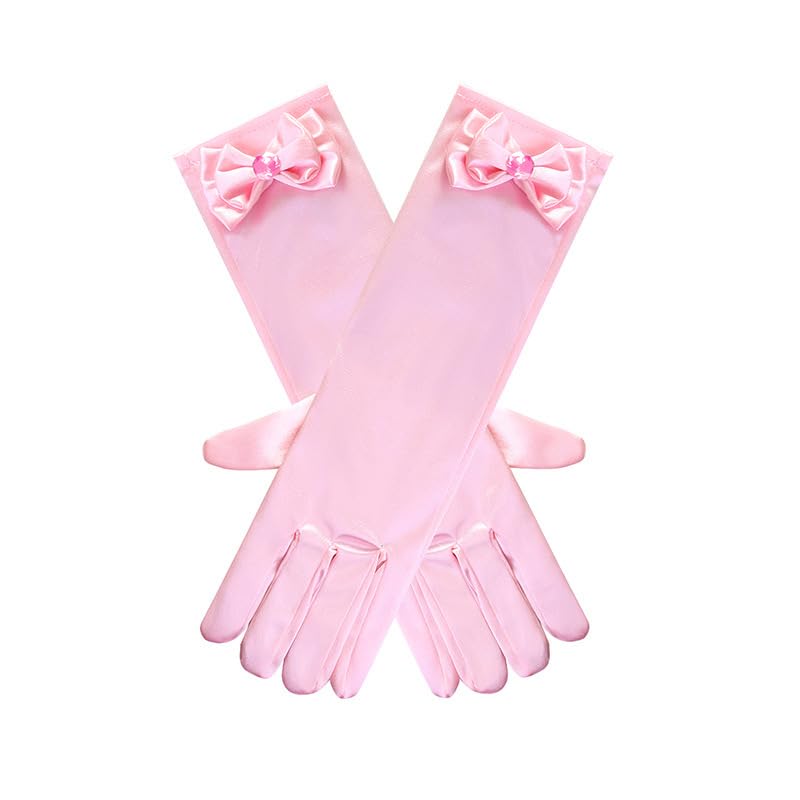 MISOAMISO Kids Princess Dress and Accessory Birthday Gift Set, Halloween, Christmas, (Pink, 120)