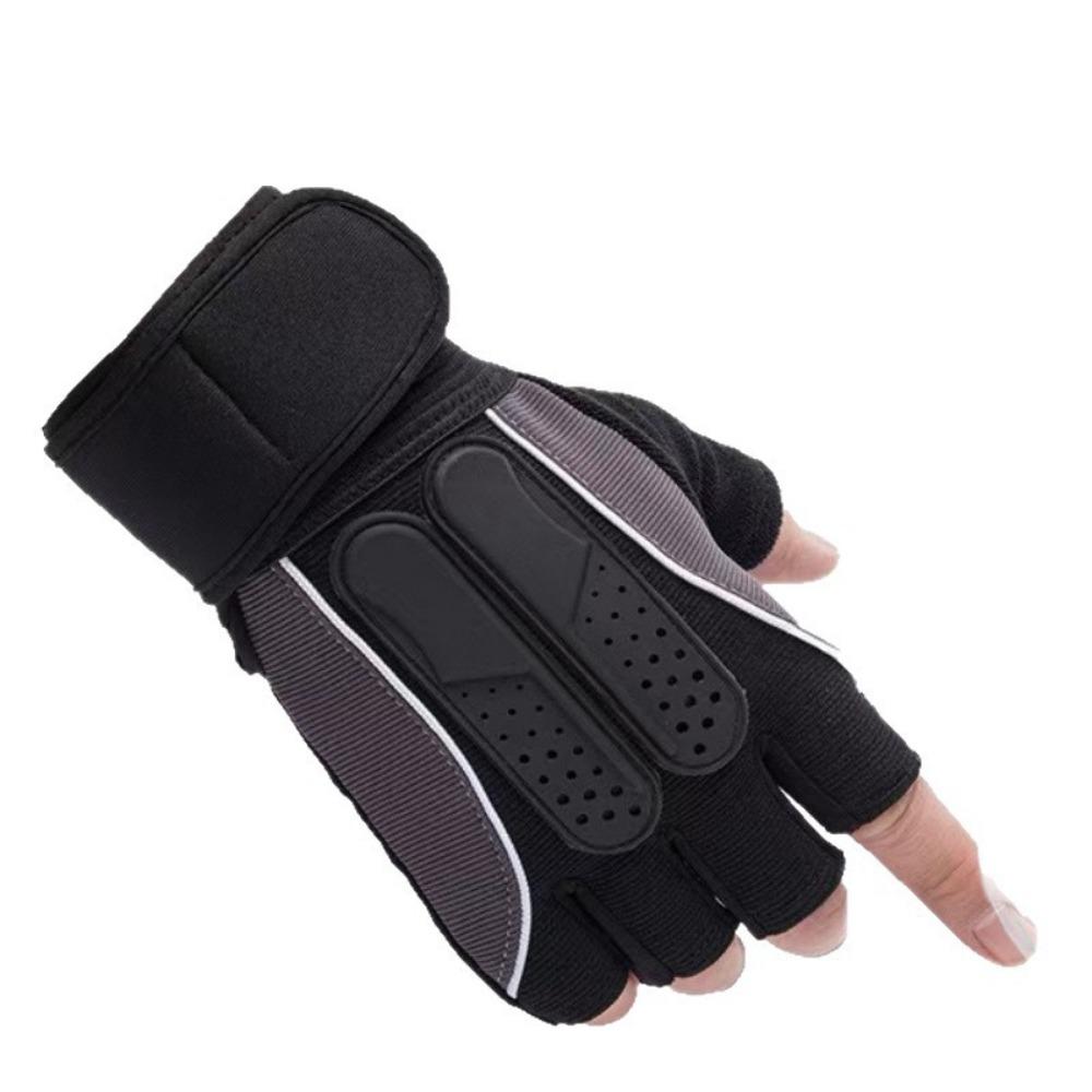 Gloves Men and Women Half Finger Non-slip Wrist Guards Silicone Non-slip Breathable Weightlifting Outdoor