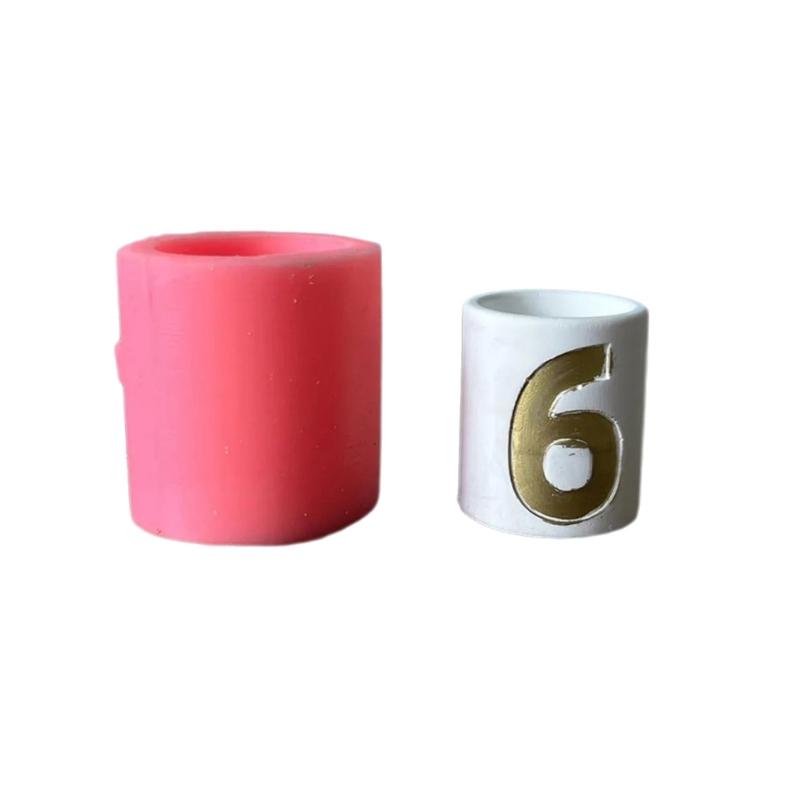 

3D Number Embossed Silicone Candlestick Molds for Epoxy Resin Making Candle Holder Tealight Stand Gypsum Decoration