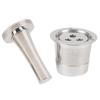 Stainless Steel Coffee Capsule Fit for CFP201 CFP301 Dual Brew Pro 3 Hole Refillable Coffee Pod with Hammer Brush Spoon