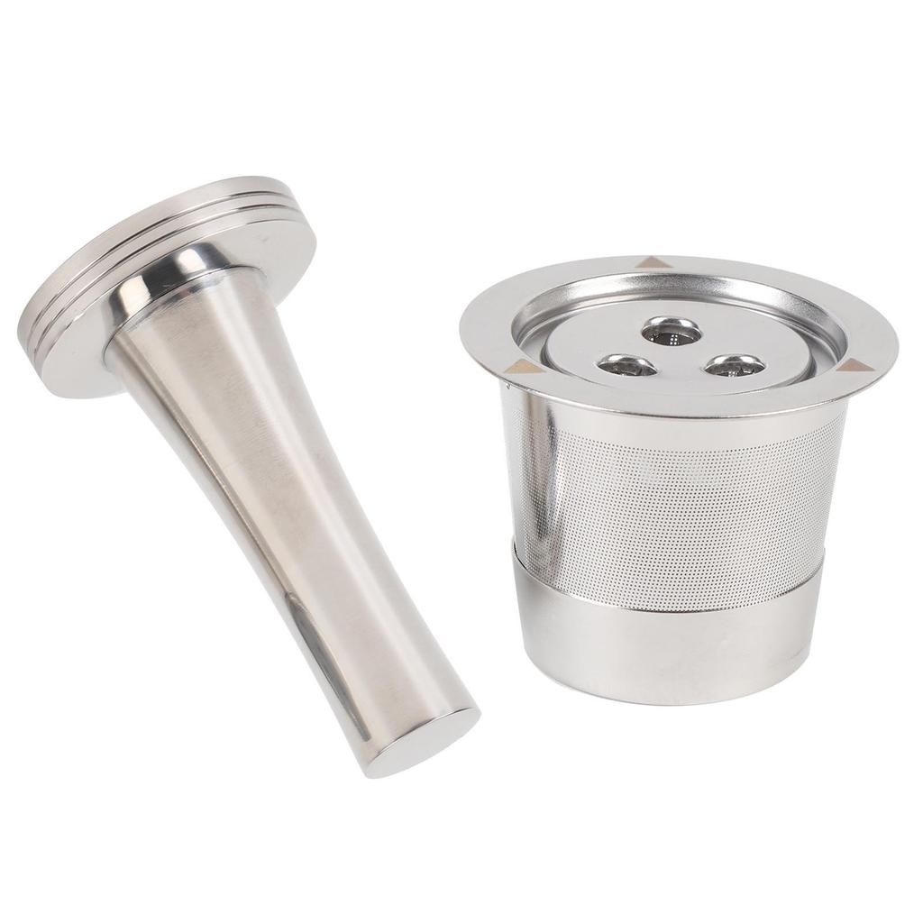 Stainless Steel Coffee Capsule Fit for CFP201 CFP301 Dual Brew Pro 3 Hole Refillable Coffee Pod with Hammer Brush Spoon