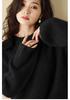 European Style Red Glitter Wool Sweater for Women - Round Neck, High-End, Thickened, Autumn/Winter