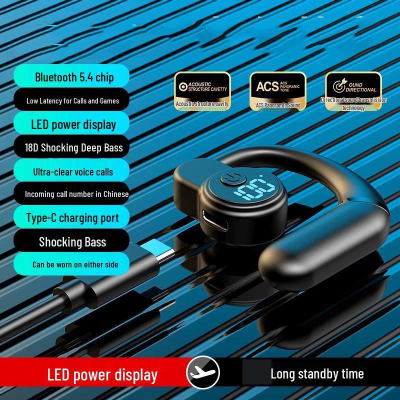 Wireless Sports Over-Ear Bluetooth Headset for Apple, OPPO, Huawei, Xiaomi, Vivo