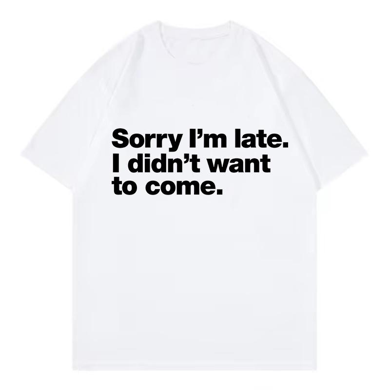 Letter Printed Inspirational Shirt Funny T Shirts Unisex Unisex TShirt Round Neck Short Sleeve Trendy Tee Shirt Stylish Tops