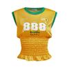 Y2K Retro Graphic Print Slim Fit Sleeveless T-Shirt Women Streetwear
