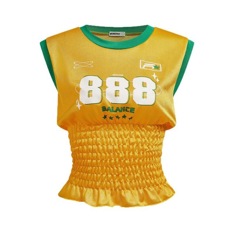 Y2K Retro Graphic Print Slim Fit Sleeveless T-Shirt Women Streetwear