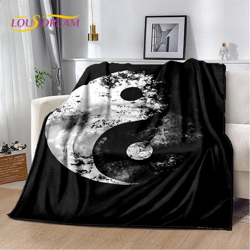 3D Chinese Tai Chi Bagua Yin Yang Soft Plush Blanket,Flannel Blanket Throw Blanket for Living Room Bedroom Bed Sofa Picnic Cover