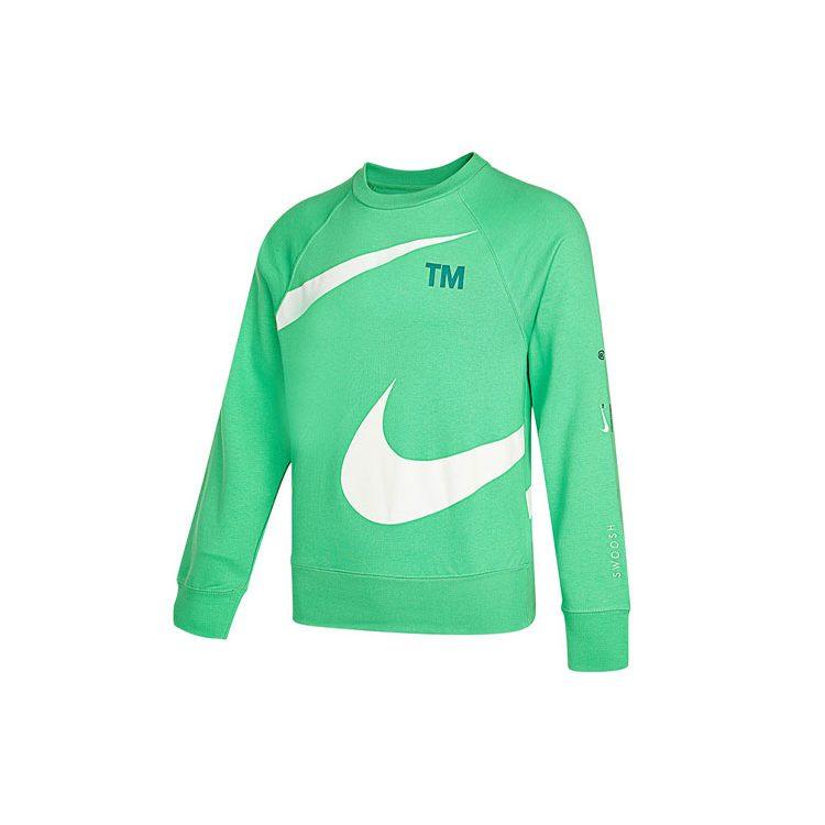 Nike Sweatshirts Men's Green Crew Neck Moderate Regular DD6097-362