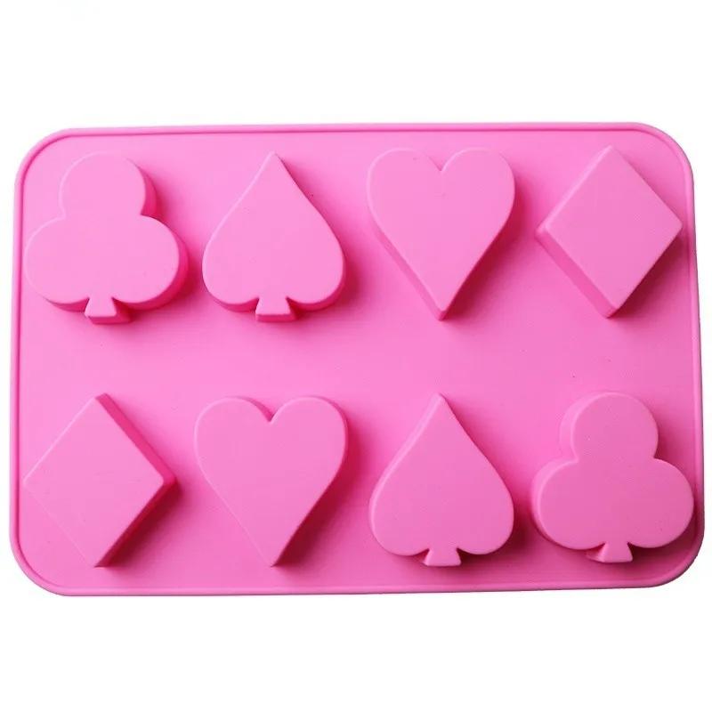 Kitchen Baking Molds 3D Cartoon Playing Card Mold Silicone Cake Mold Fondant Chocolate Candy Mold DIY Different Cake Decoration