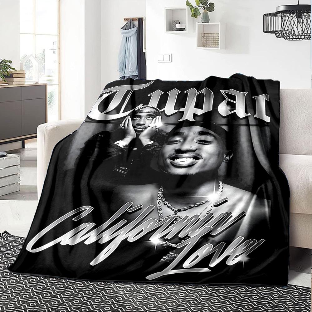 Tupac Kunst Aktivismus Leichte Decke Weich & Perfekt für Sofa Couch Büro Bett Picknicks Vier Jahreszeiten Mehrzweck Modern Ideales Geschenk Zubehör Y15