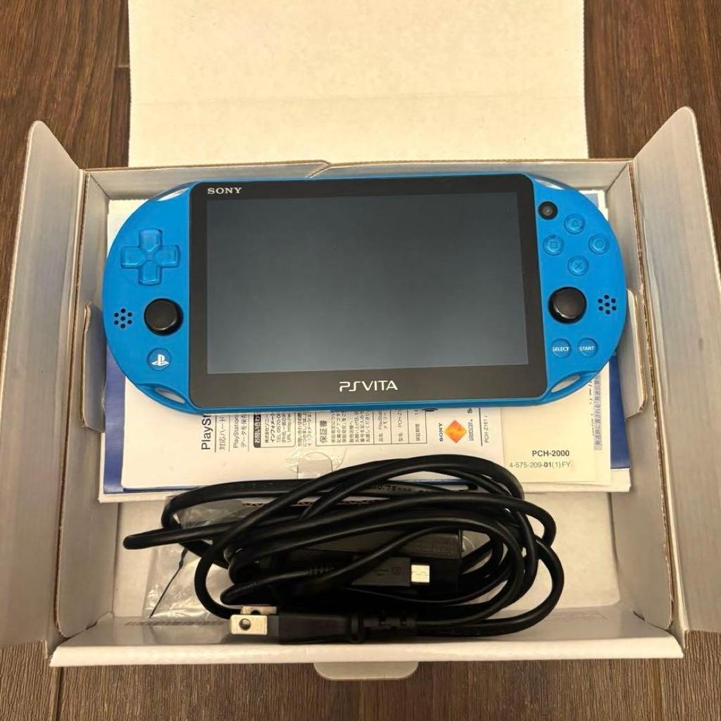 Used Beautiful Condition, PS Vita PCH-2000 Aqua Blue, with Box, Working Condition