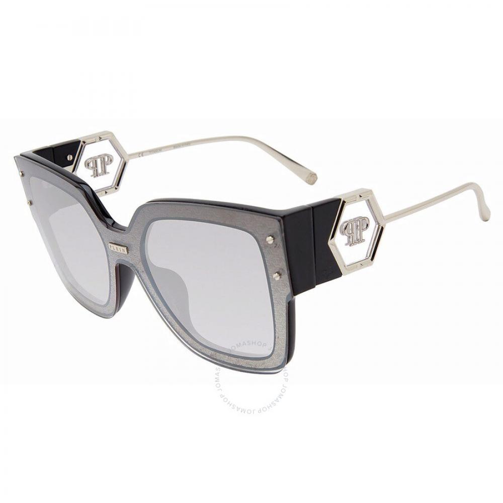 

Philipp Plein Silver Mirror Square Ladies Sunglasses Spp041m Z42x 99