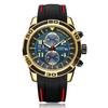 Megir Silikon Sportsklokke Herre Relogio Masculino Toppmerke Luksus Chronograph Army Military Watches Klokke Herre Quartz Armbåndsur