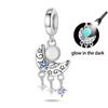 925 Silver Color Luminous Planet Spacecraft Astronaut Firefly Charms Beads Fit Qikaola 925 Bracelets DIY Christmas Jewelry Gifts